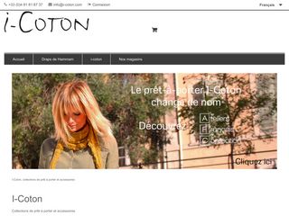 I-Coton, collections de prêt à porter, accessoires,drap de hammam et foutas – i-coton.com